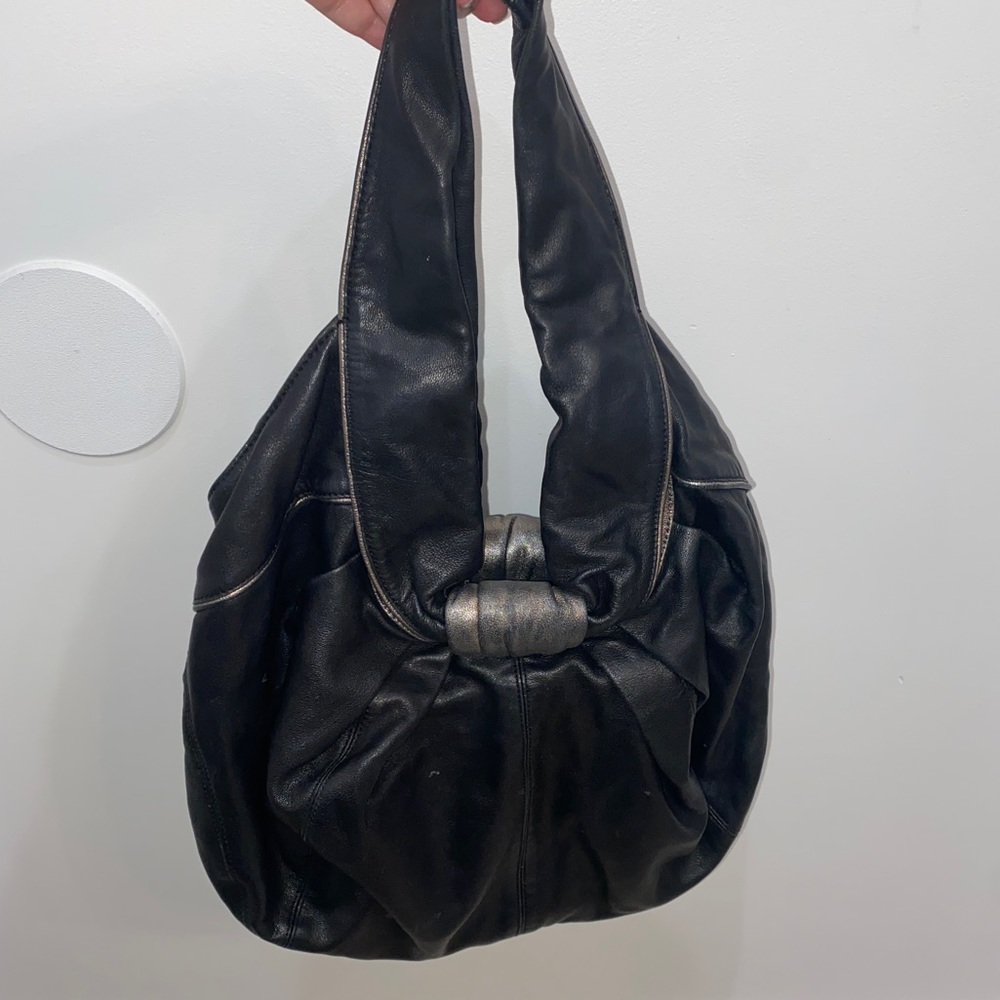 Kooba Carly Shoulder Bag Black/Pewter
